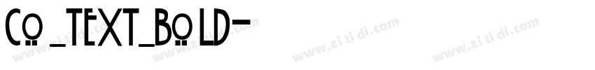 Co Text Bold字体转换